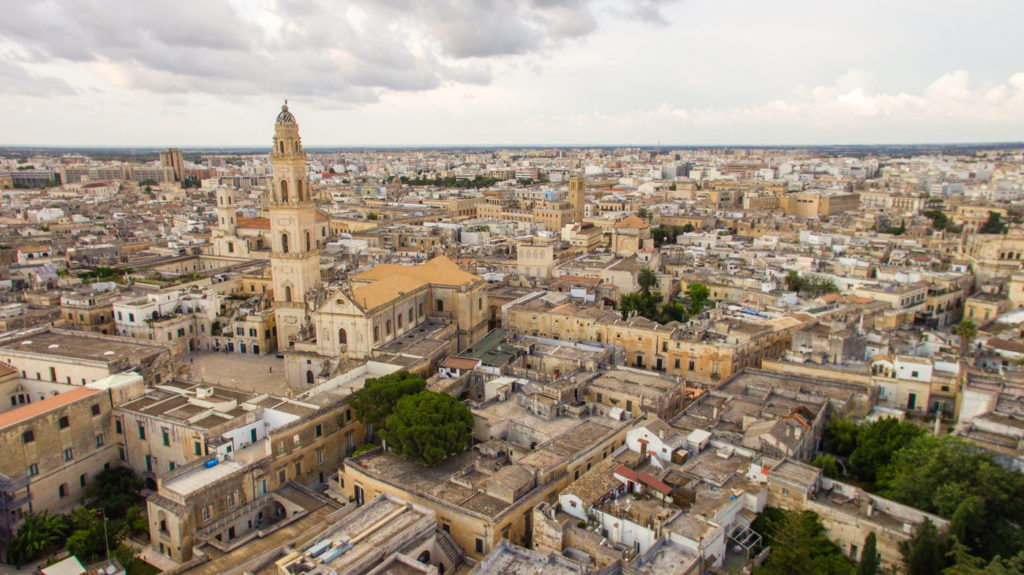 aerial shot of Lecce