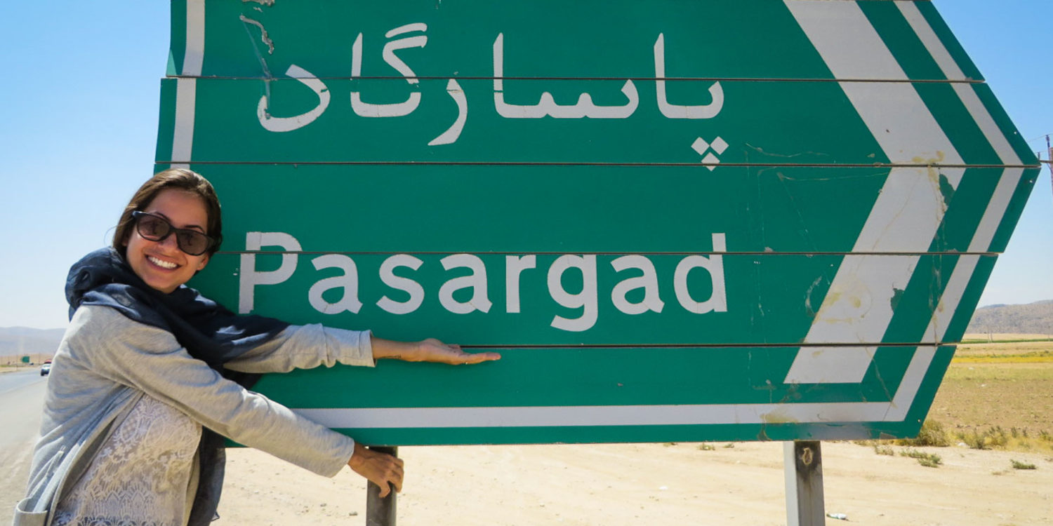 fe holding pasargadae sign