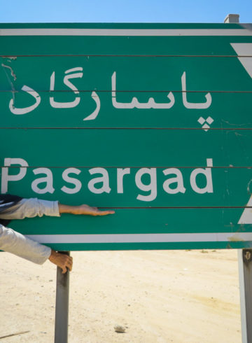 fe holding pasargadae sign