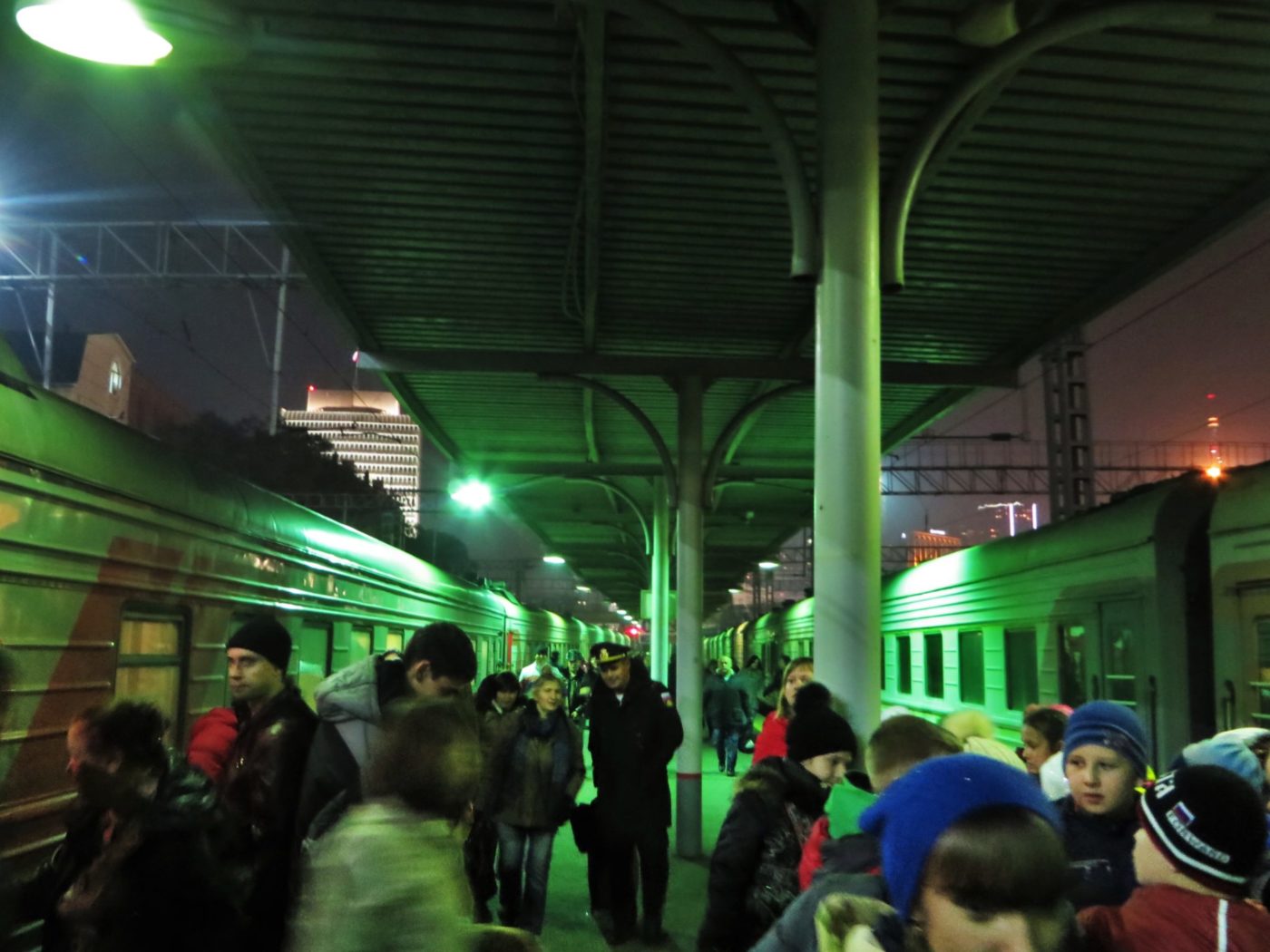 The station of the Trans-Siberian Railway