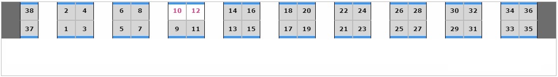 The second class Trans-Siberian Railway seating plan