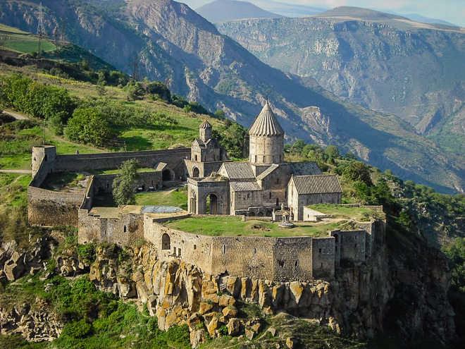 Aerial view of one of the most beautiful monasteries