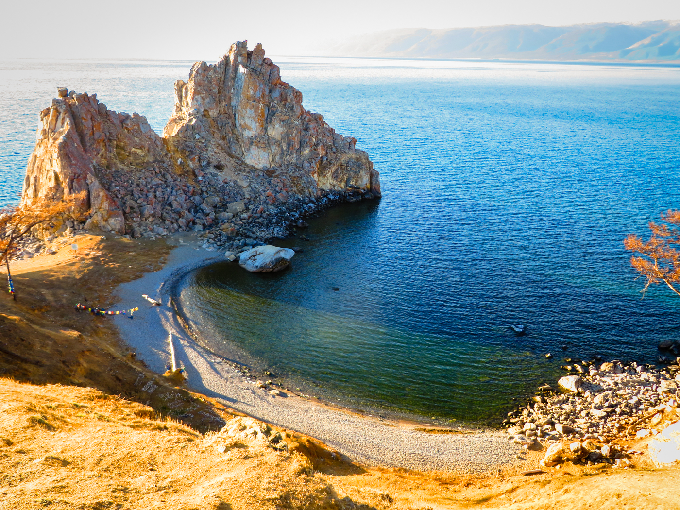 Olkhon Island in Lake Baikal, the deepest lake on earth and one of the curiosities about Russia