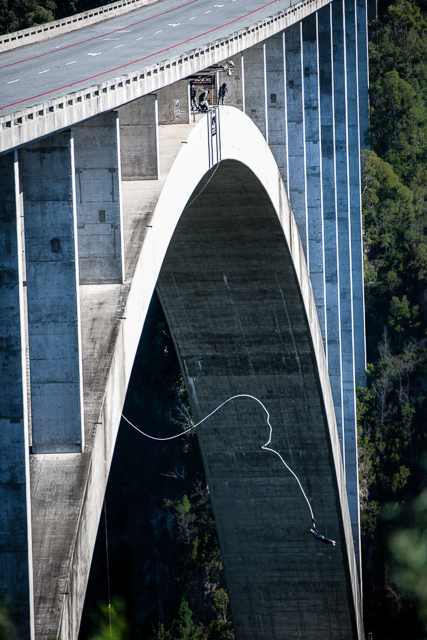 bungee jumping from the bridge