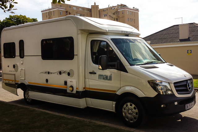 A motorhome parked in the streets