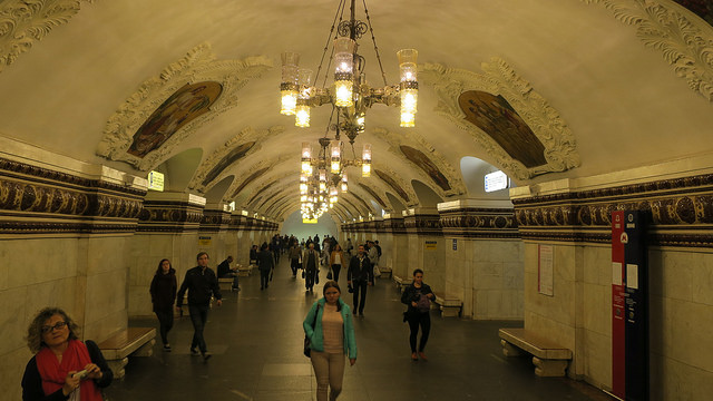 The inside of russian metro stations