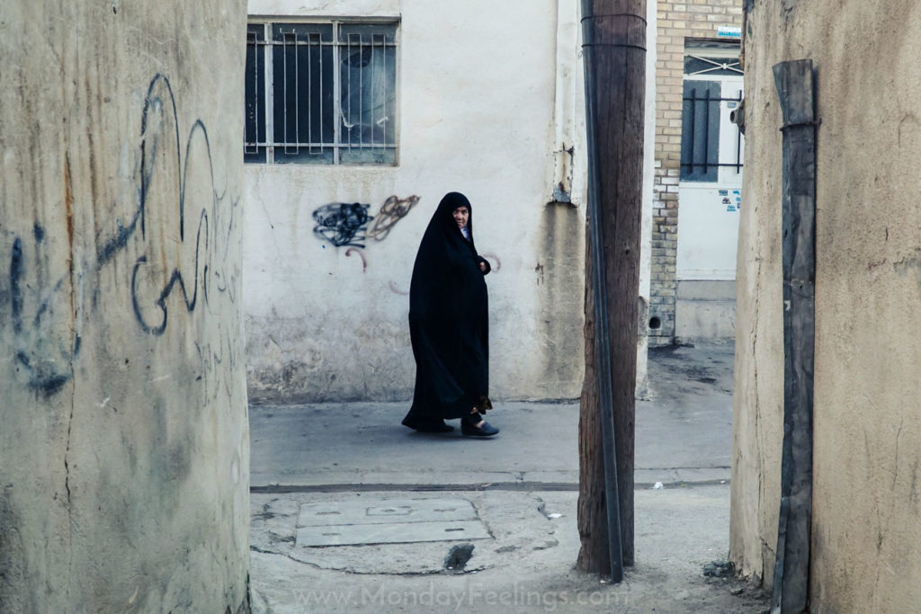 Woman in the historical center of Shiraz, Iran