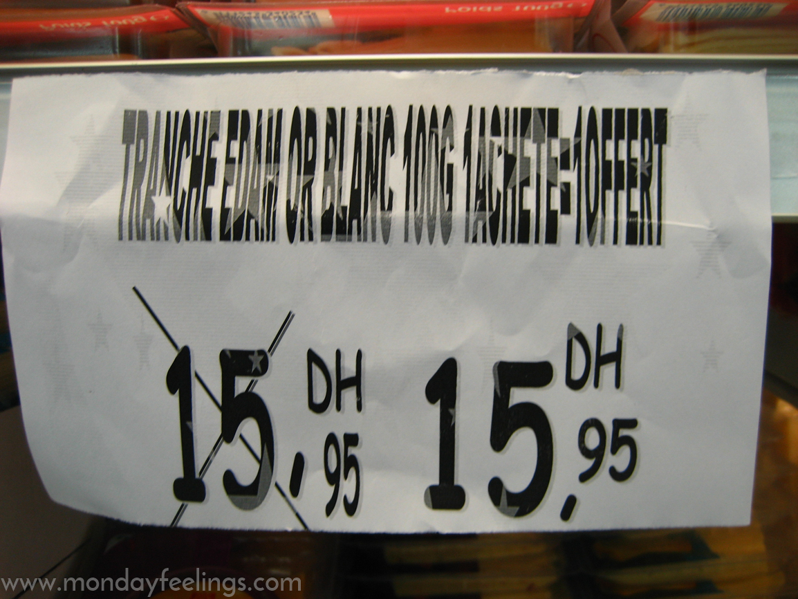 Promoção na Turqui dentro do supermercado de 15,95 para 15,95