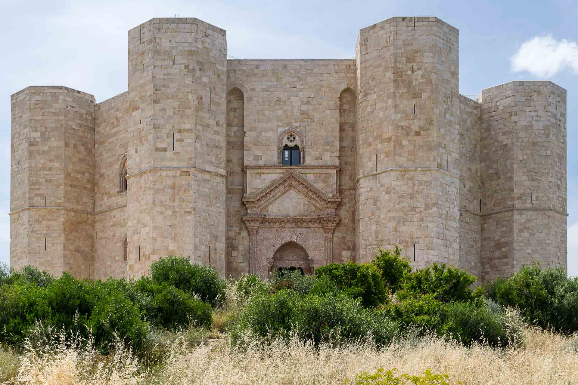 The Castel Del Monte with octagon towers