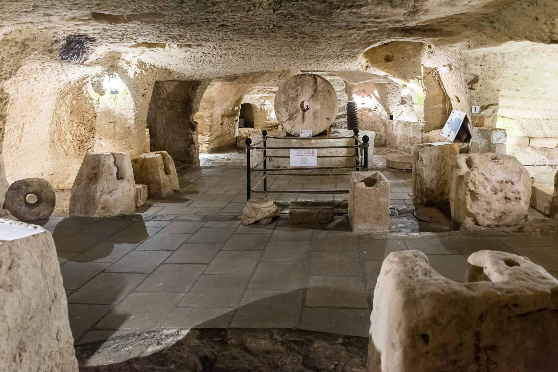 Inside a Frantoio Ipogeo cave in Galipolli where oil were made