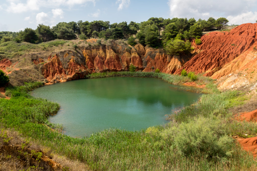 Puglia itinerary The lake Bauxite in Puglia