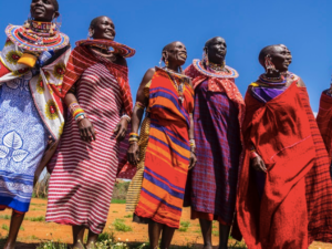Massai community in Kenya jumping