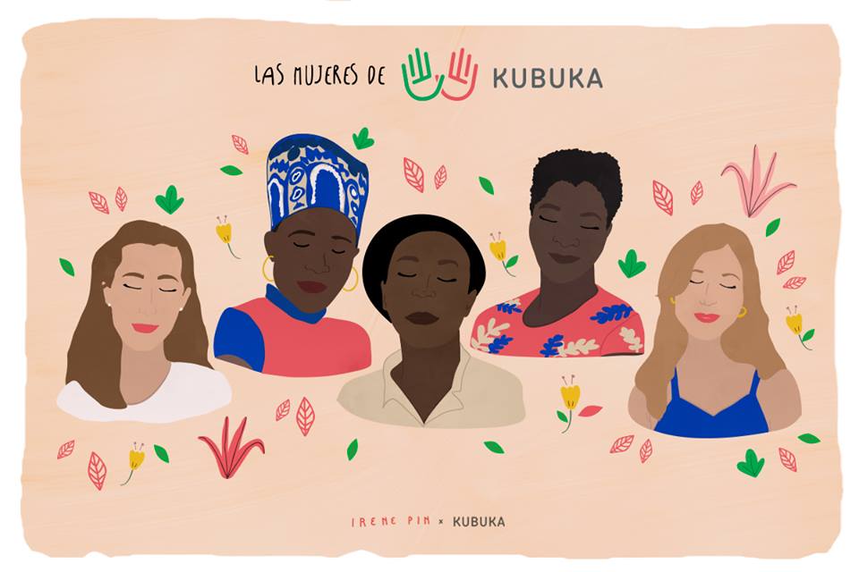 Mulheres da ONG Kubuka e Mas Por Ellos do Zambia e do Quênia desenhadas