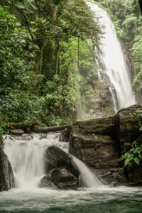 Sao Paulo countryside two waterfalls in Brazil