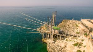 Gargano Puglia Il Trabucco da Mimi seen from above