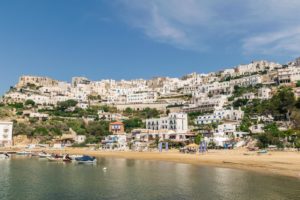 Gargano Puglia Peschici seen from the beach