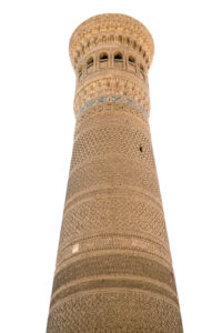 A minaret tower in Bukhara, Uzbekistan