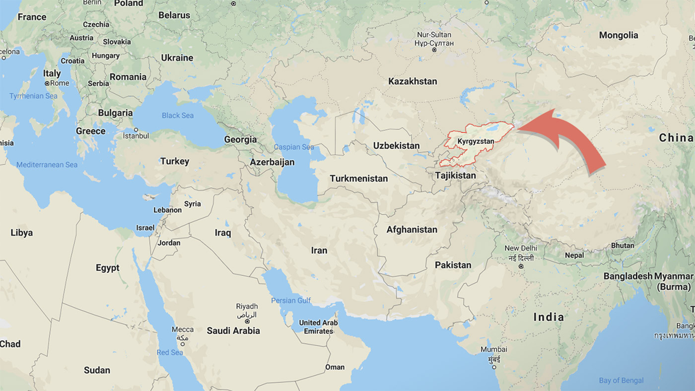 mapa do quirguistão