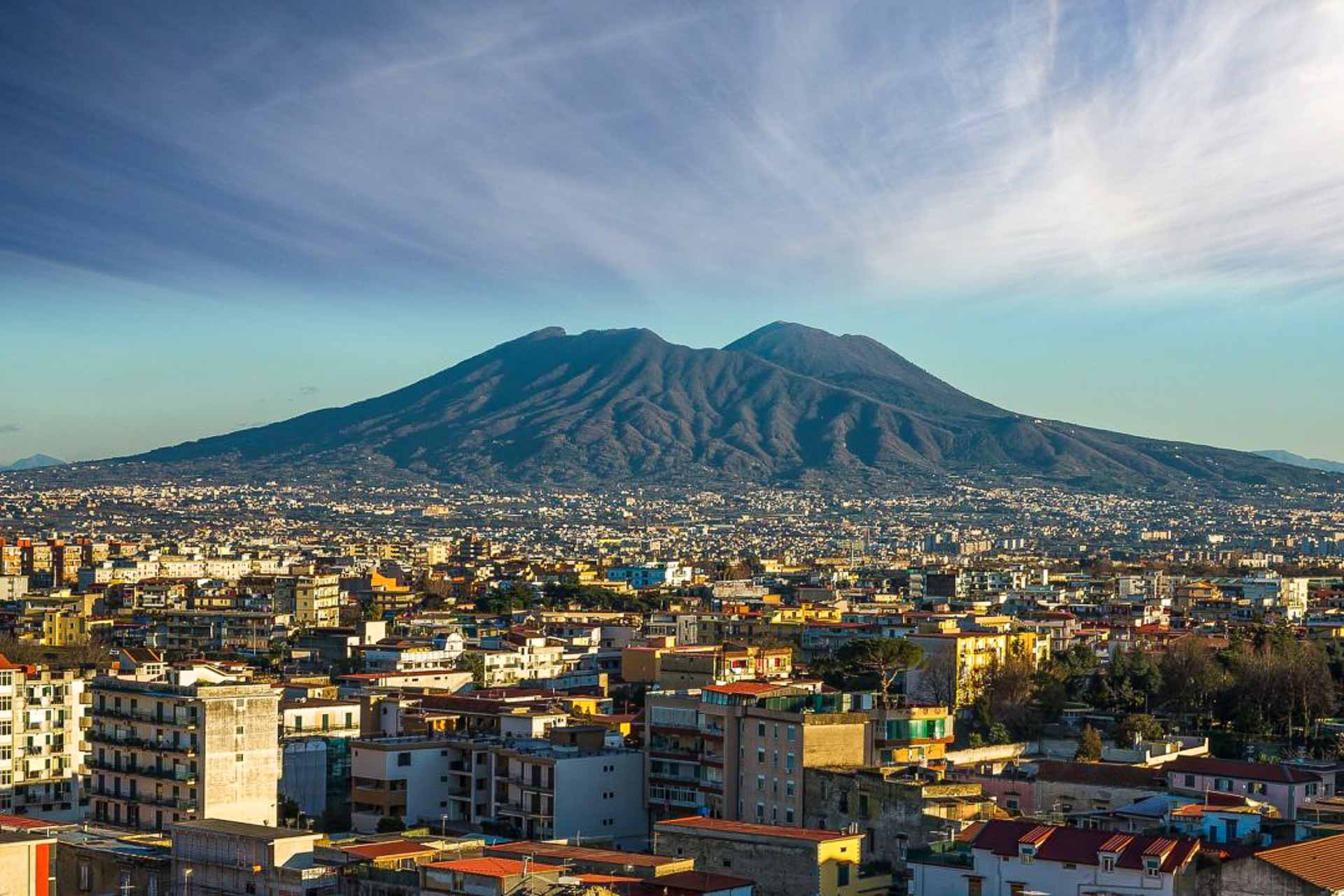 Vista panoramica da cidade de Napolis na Itália