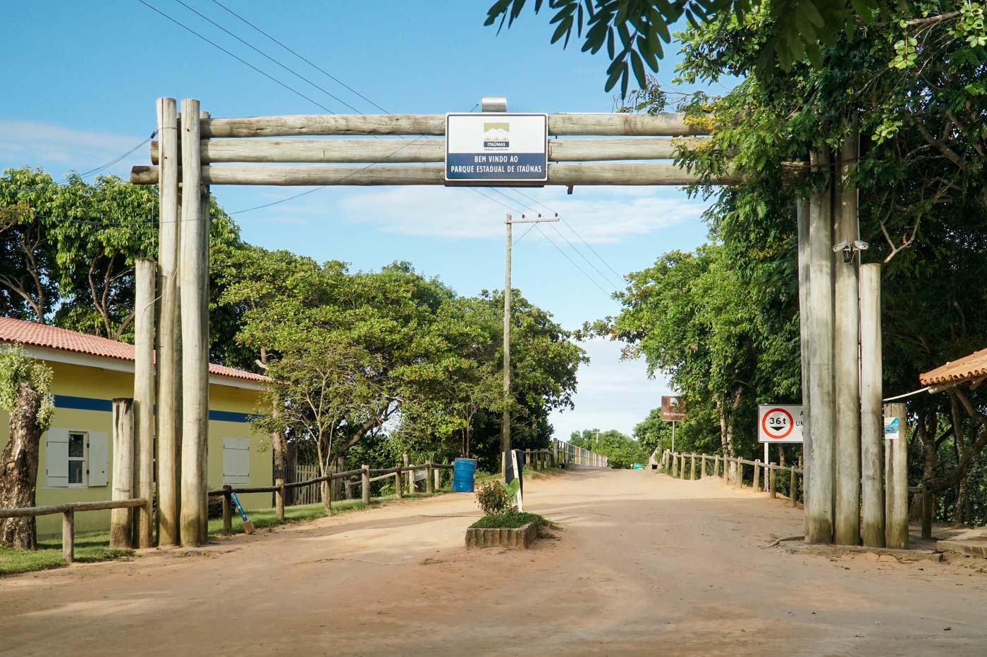 the entrance of the Itaunas Park