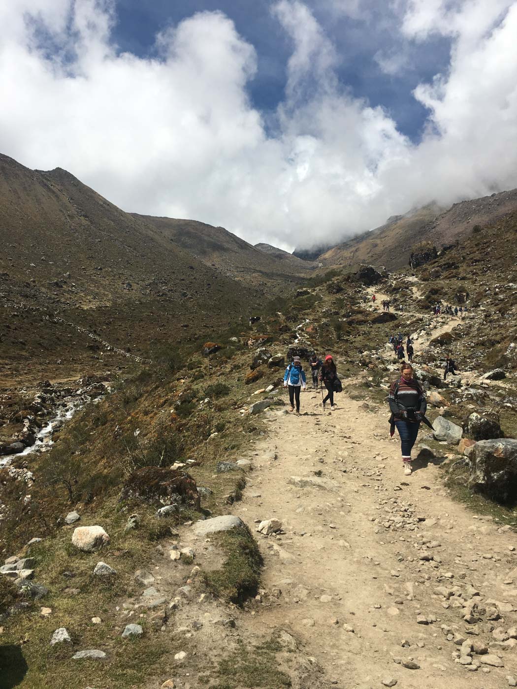 Durante a trilha Salkantay no Peru