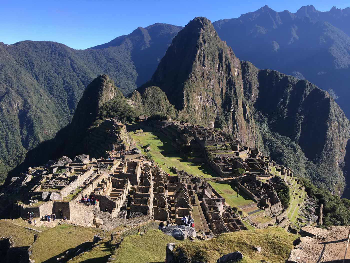 Chegando ao destino final da trilha de salkantay, machu picchu