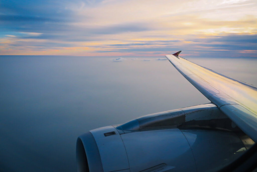 The wing of an aeroplane