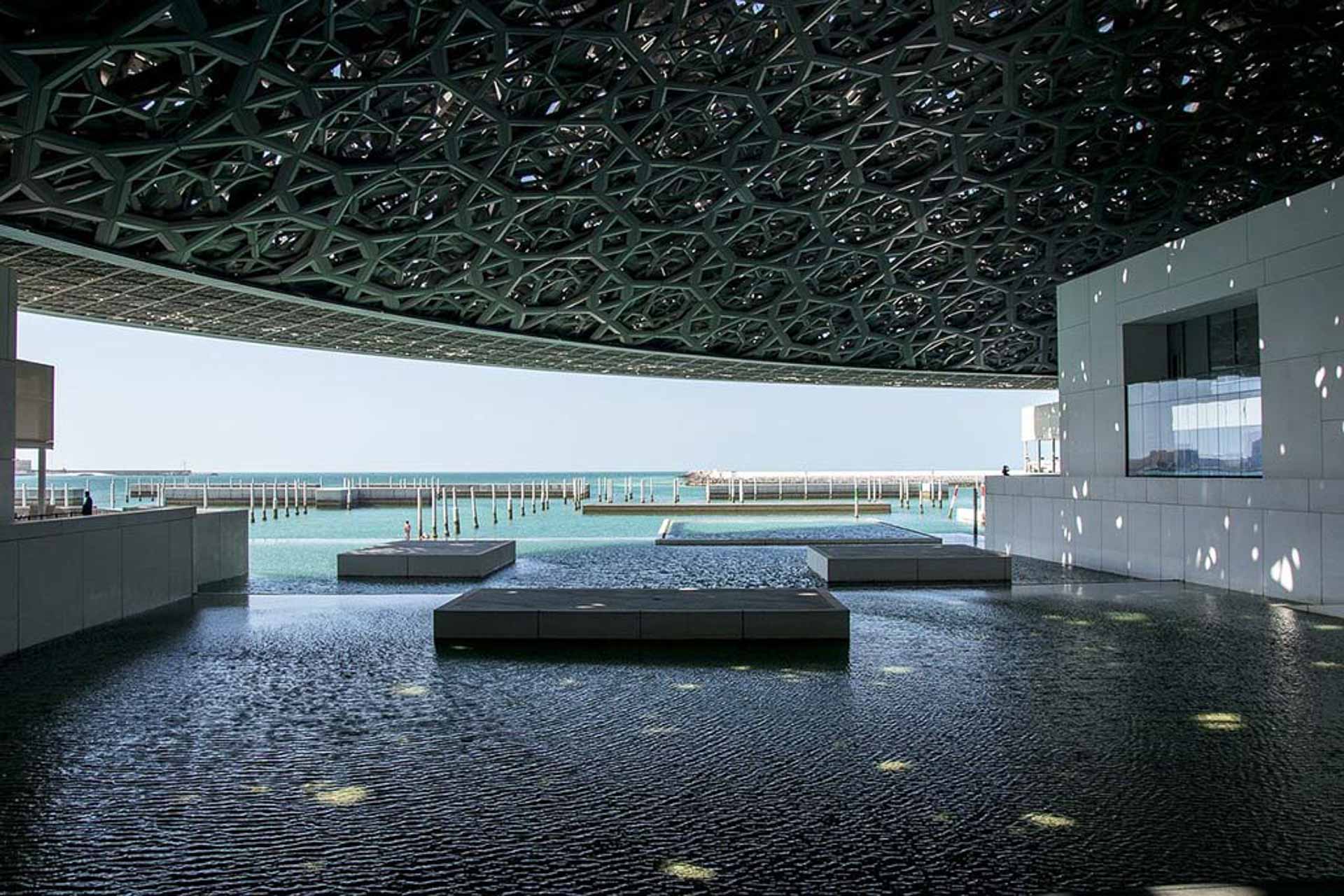 View inside the Louvre Museum of Abu Dhabi