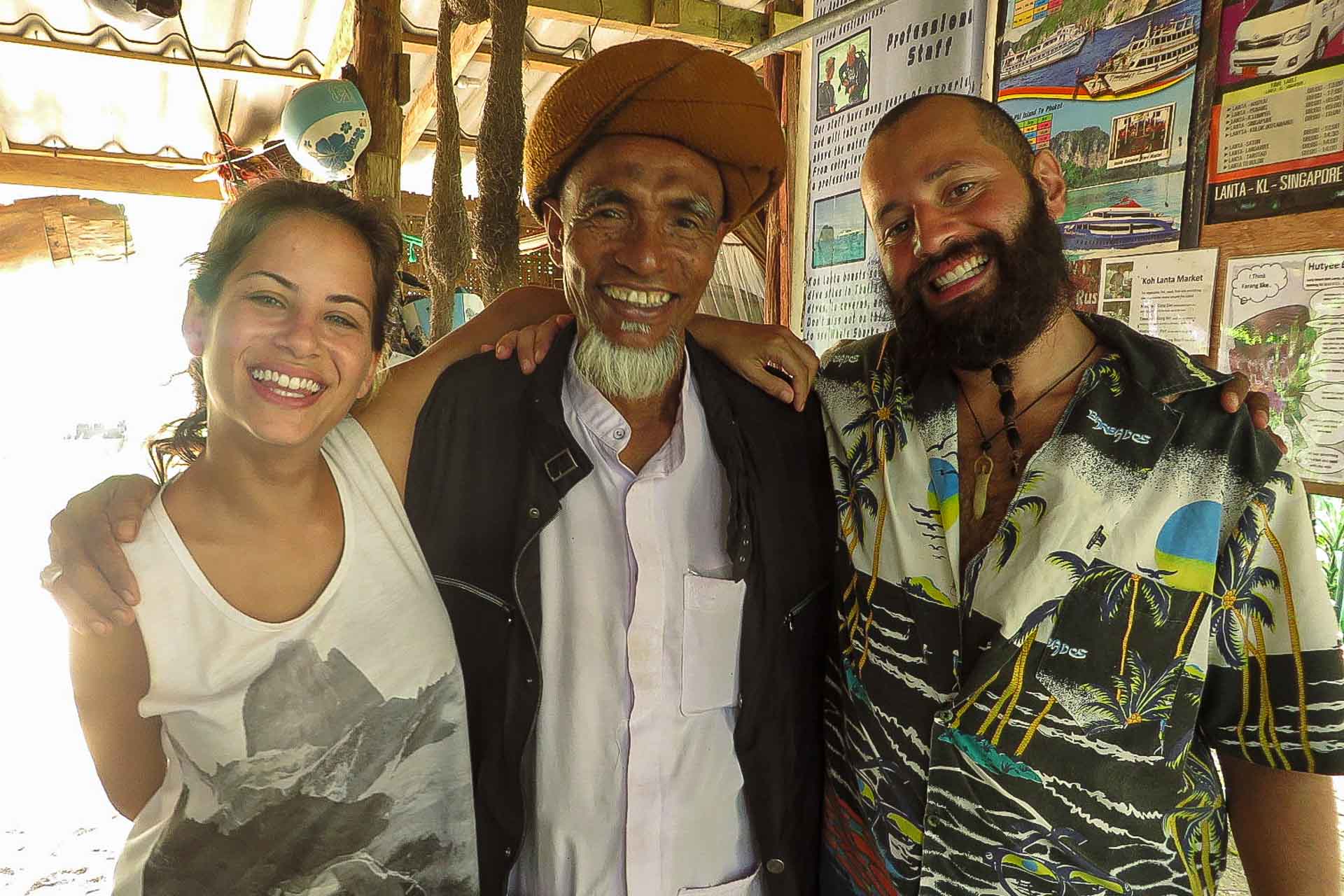 Tiago and Fernanda with the Huttey Boat owner
