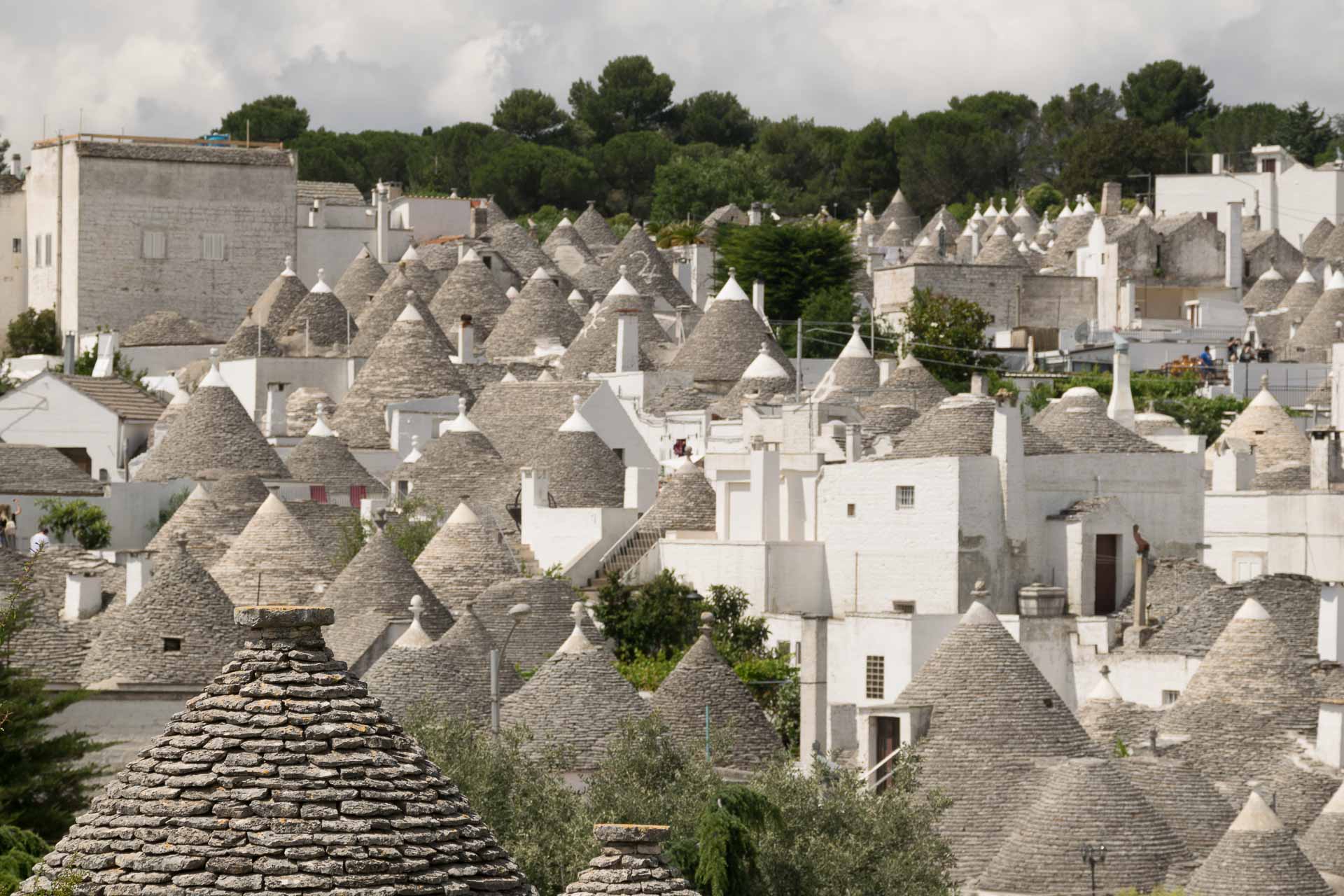 top of the trulli houses in south italy