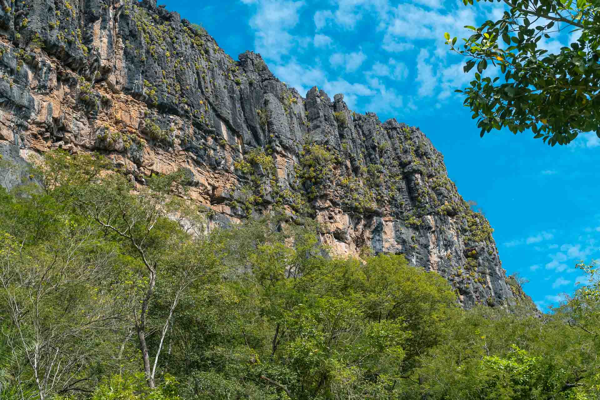 Parede de pedra, uma formação rochosa da Serra da Bodoquena