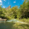 Overview of the Serra da bodoquena mountain with the river crossing by