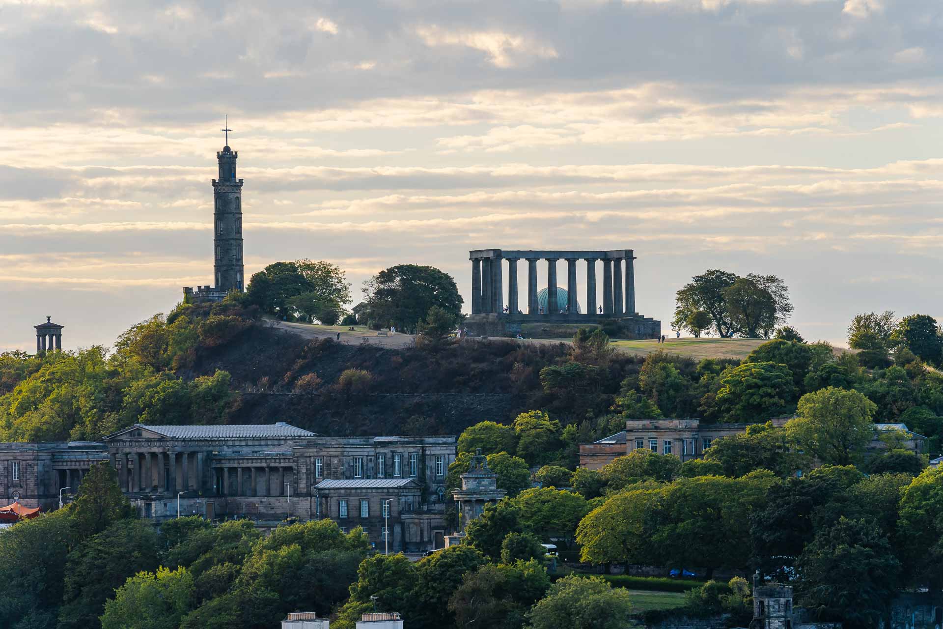 View of Carlton Hill in Edinburgh