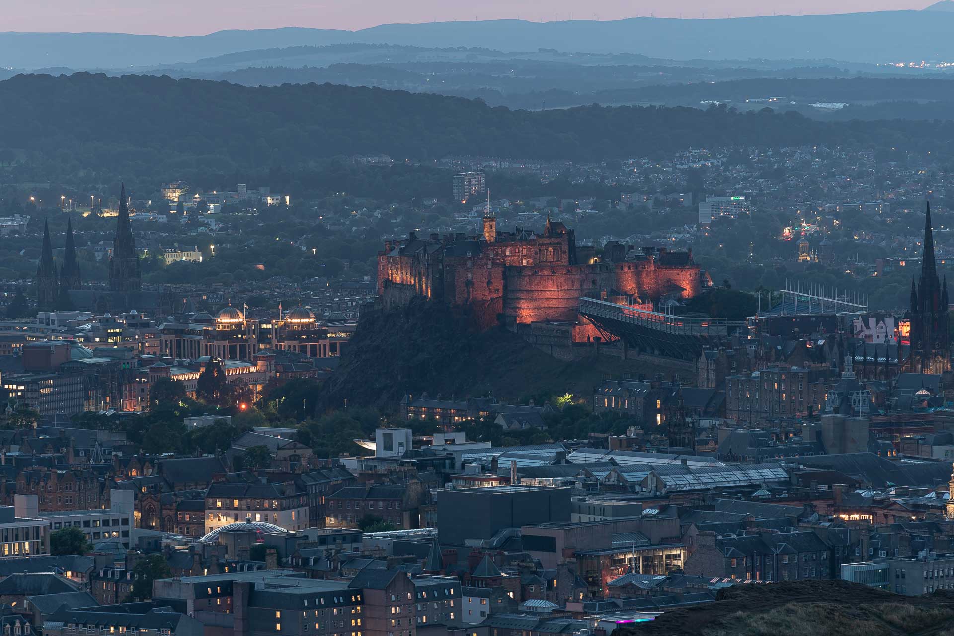 Edinburgh Castle at night