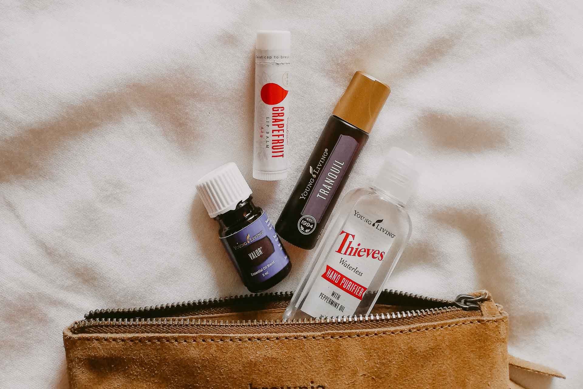 travel bag with the necessary things to pack