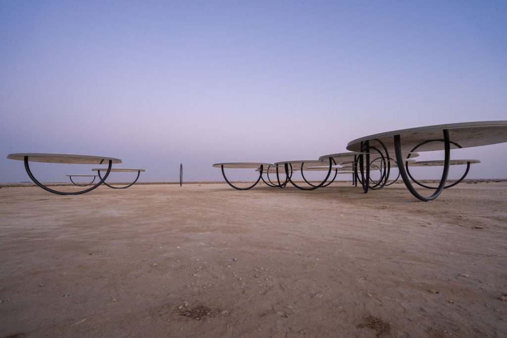 The shadows travelling on the sea of the day art work by Olafur Eliasson