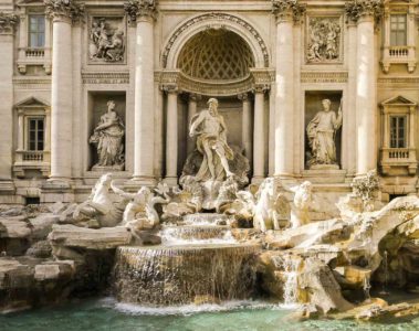A Fontana de Trevi em Roma