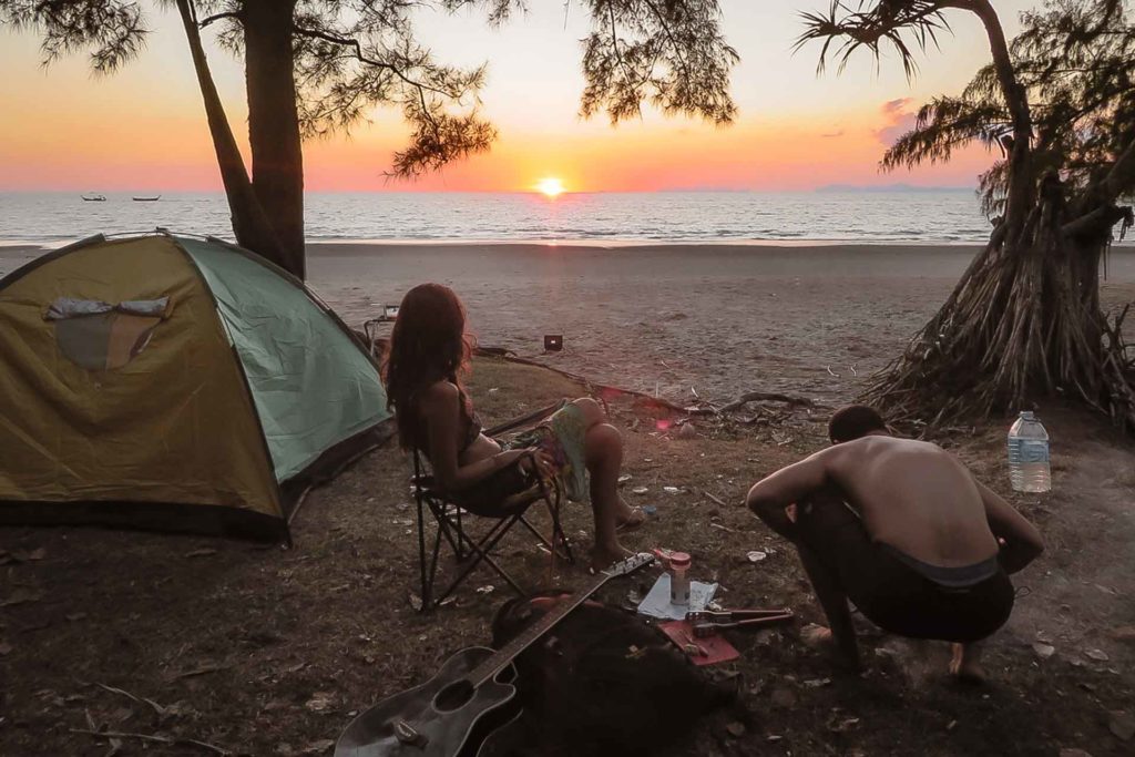 Acampando na Tailândia