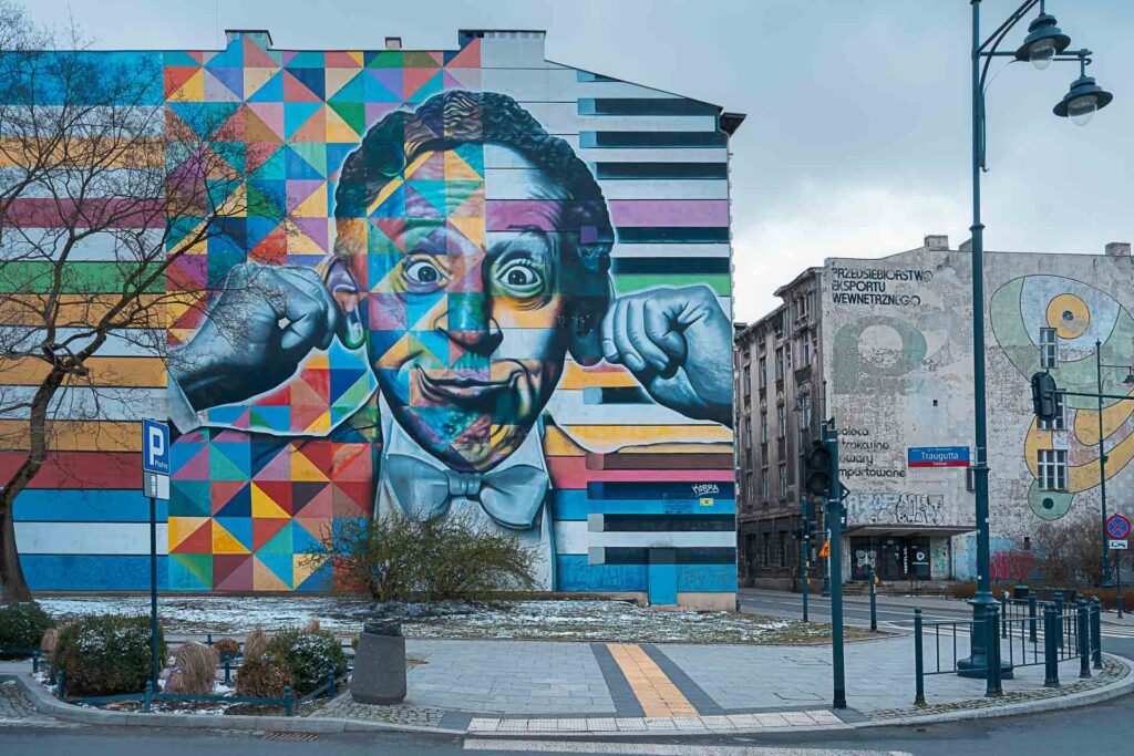 A kobra graffiti of Rubinstein in Lodz