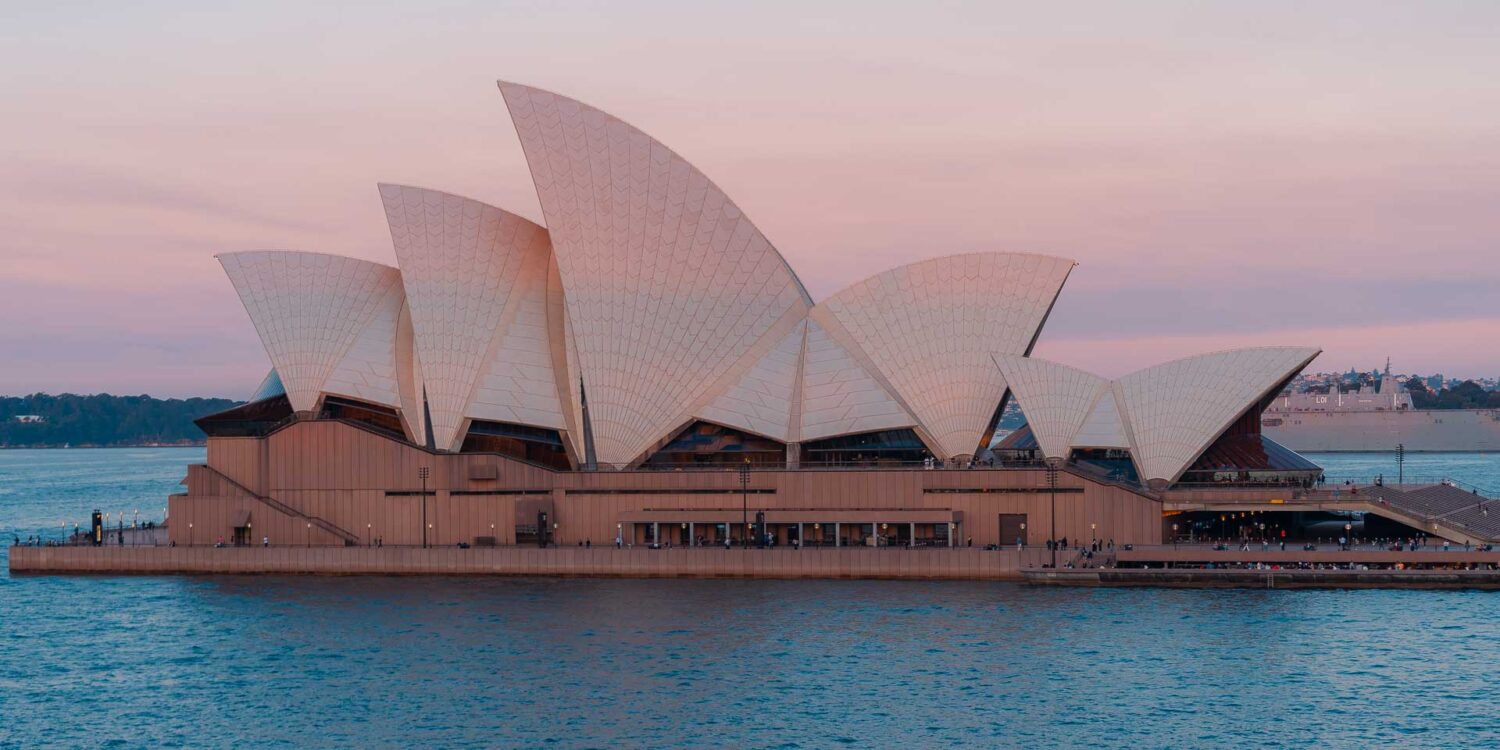 A famosa Ópera House de Sidnei na Austrália