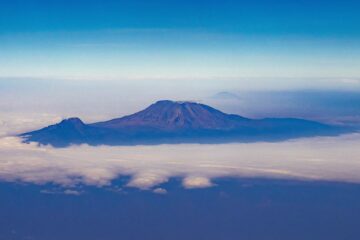 aerial view of Kilimanjaro mountain